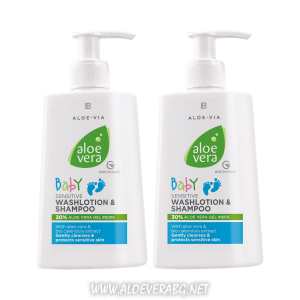 LR Aloe Vera Baby Sensitive Измиващ лосион и шампоан | Двоен комплект