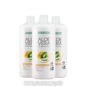 LR Aloe Vera Гел за пиене с мед за стомаха, язва, гастрит, колит, рефлукс, Троен комплект