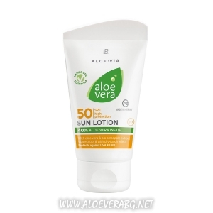 Слънцезащитен Лосион с фактор 50 за деца и хора с чувствителна кожа, Aloe Vera